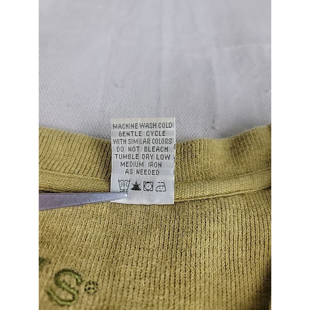Orvis Ribbed Cotton Top Womens XL Green Long Sleeve Crewneck Side‎ Slit Outdoor - Picture 4 of 13